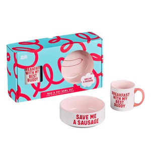 Wild & Woofy Mug And Pet Bowl Set NEW NIB N22